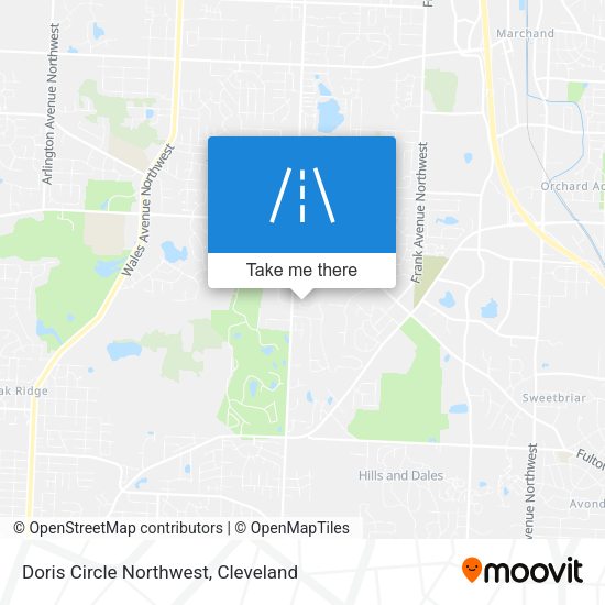 Doris Circle Northwest map