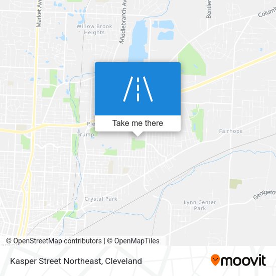 Kasper Street Northeast map