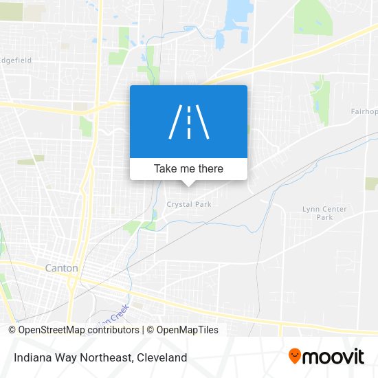 Indiana Way Northeast map