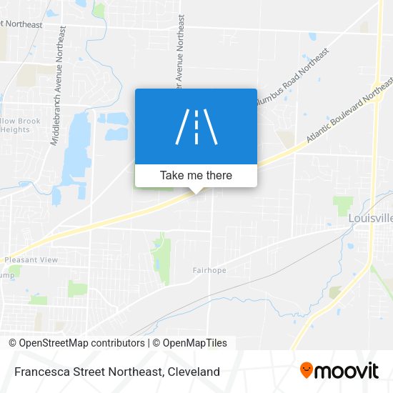 Francesca Street Northeast map