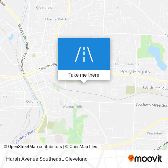 Harsh Avenue Southeast map
