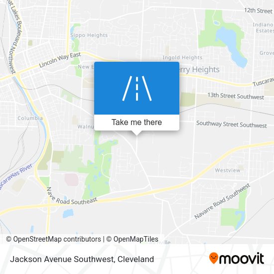 Jackson Avenue Southwest map