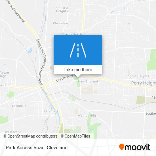 Park Access Road map