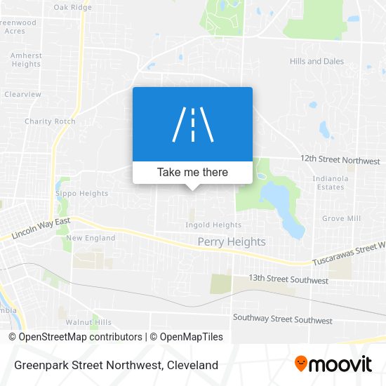 Greenpark Street Northwest map