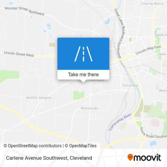 Carlene Avenue Southwest map