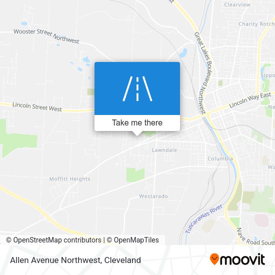 Allen Avenue Northwest map