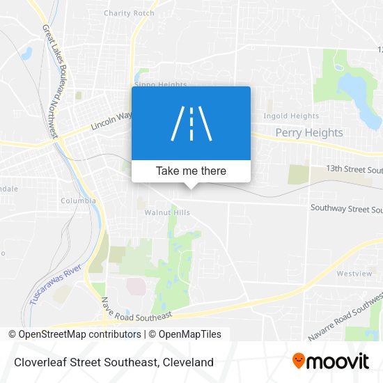 Cloverleaf Street Southeast map