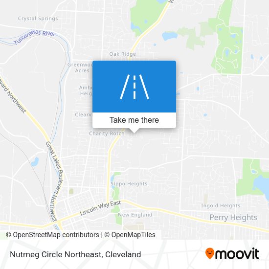 Mapa de Nutmeg Circle Northeast