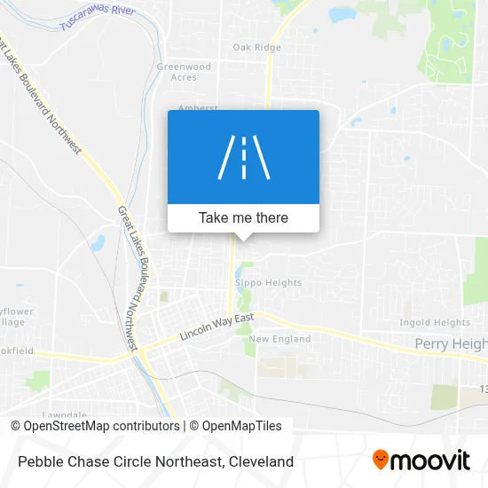 Pebble Chase Circle Northeast map
