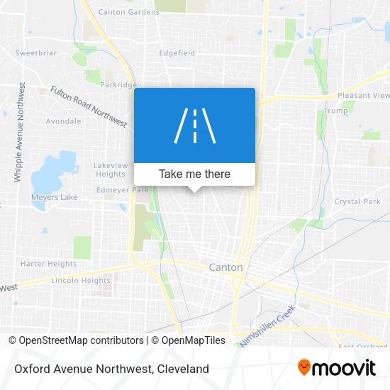 Oxford Avenue Northwest map