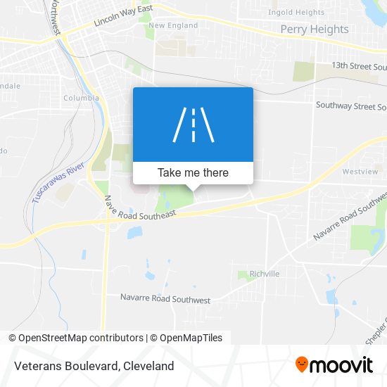 Veterans Boulevard map