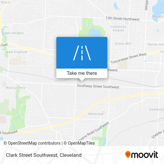 Clark Street Southwest map