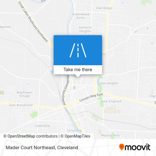 Mader Court Northeast map
