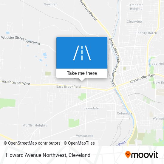 Howard Avenue Northwest map