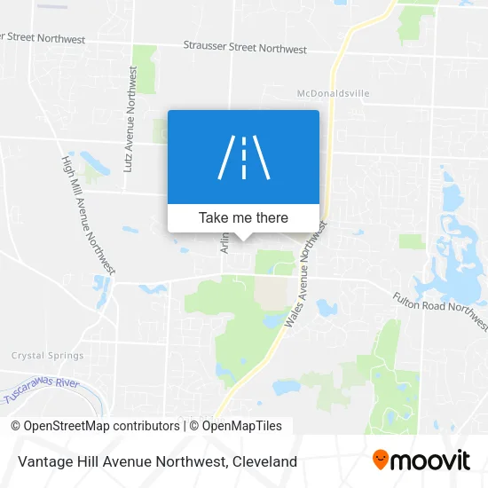 Vantage Hill Avenue Northwest map