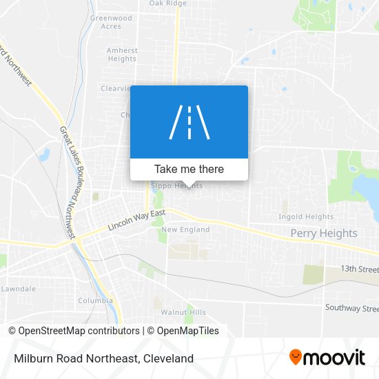 Milburn Road Northeast map