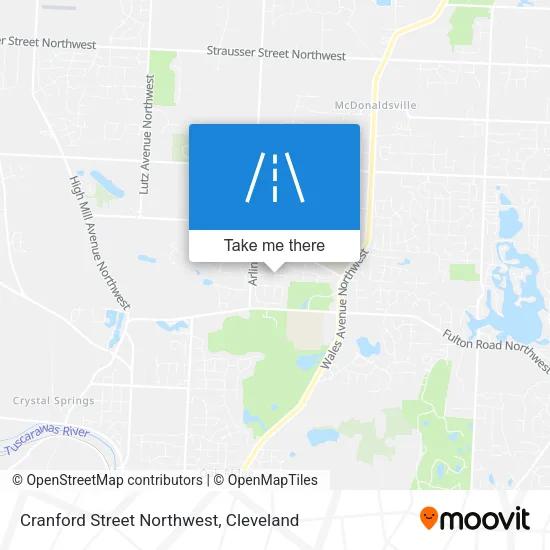 Cranford Street Northwest map