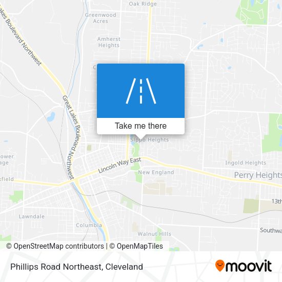 Mapa de Phillips Road Northeast