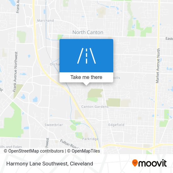 Mapa de Harmony Lane Southwest