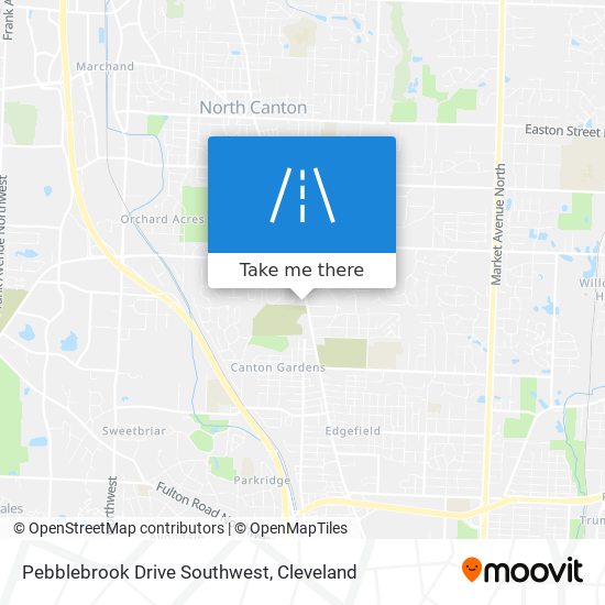 Pebblebrook Drive Southwest map