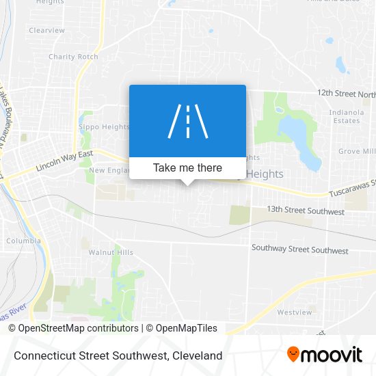 Connecticut Street Southwest map