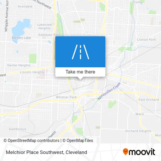 Mapa de Melchior Place Southwest
