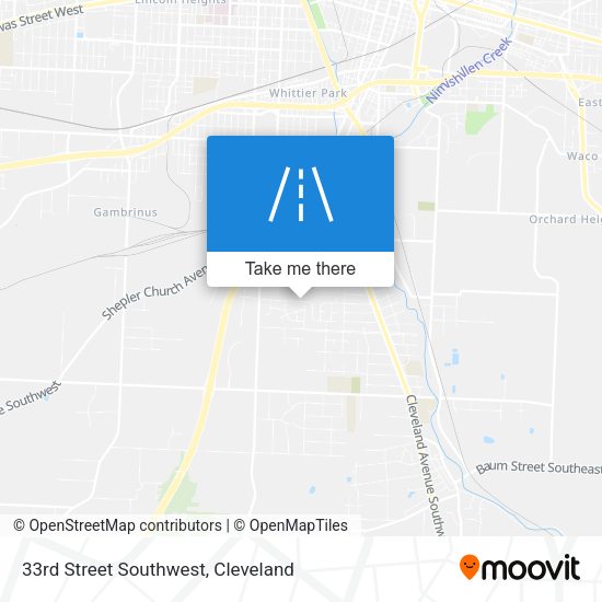 33rd Street Southwest map