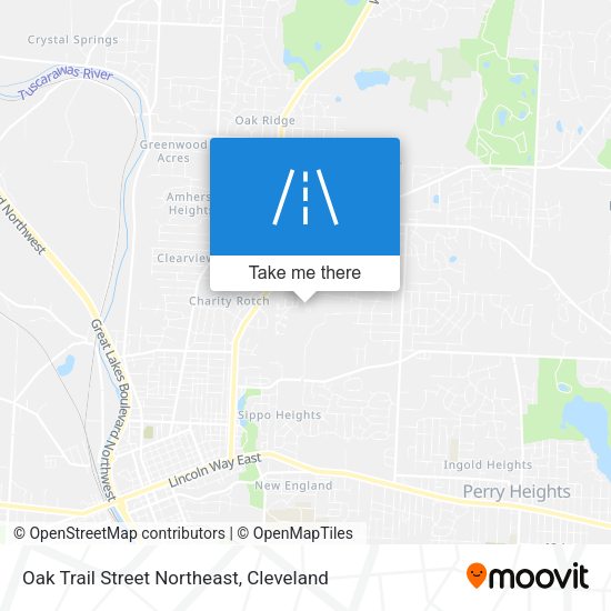 Mapa de Oak Trail Street Northeast