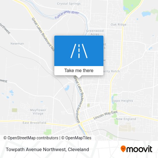 Towpath Avenue Northwest map