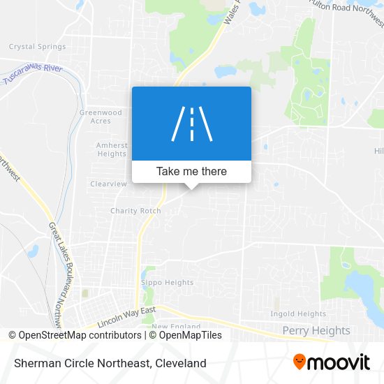 Mapa de Sherman Circle Northeast