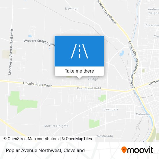 Poplar Avenue Northwest map