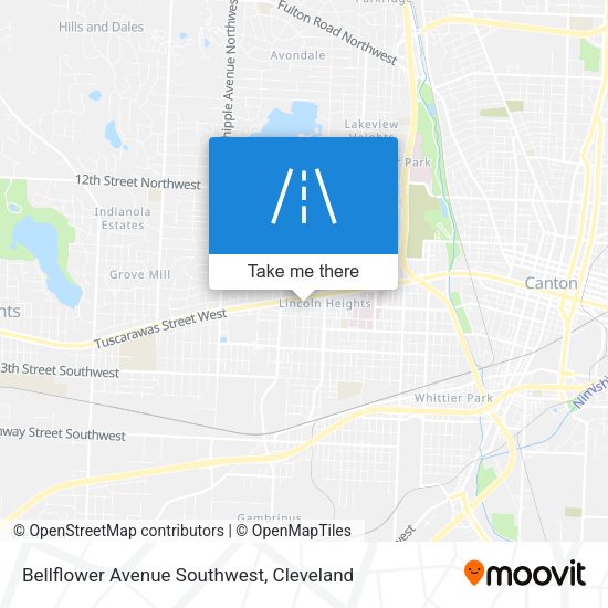 Mapa de Bellflower Avenue Southwest