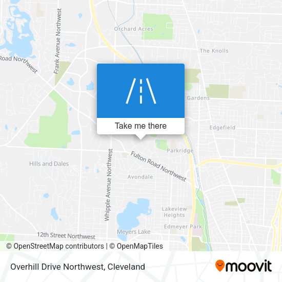 Overhill Drive Northwest map