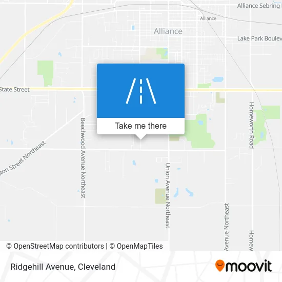 Ridgehill Avenue map