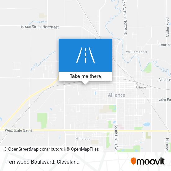 Fernwood Boulevard map