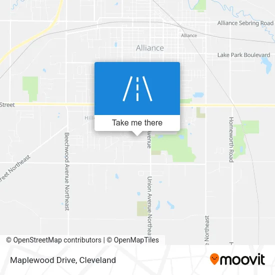 Maplewood Drive map