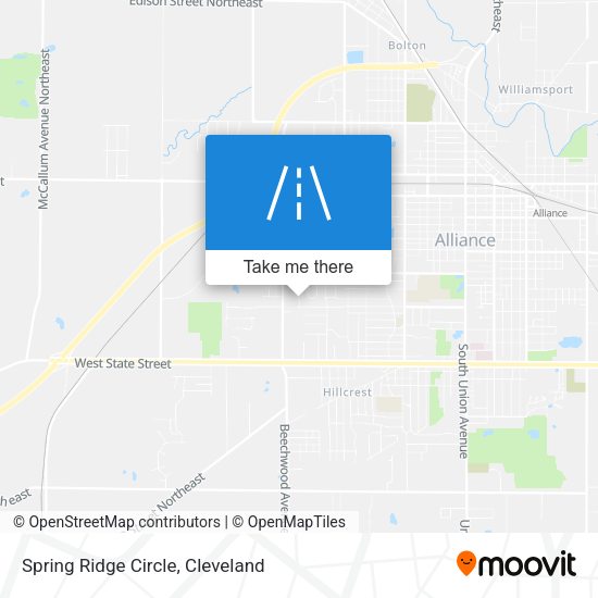 Mapa de Spring Ridge Circle