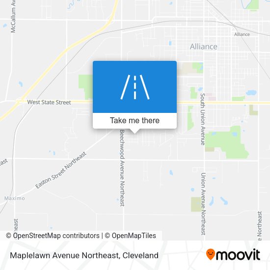 Maplelawn Avenue Northeast map