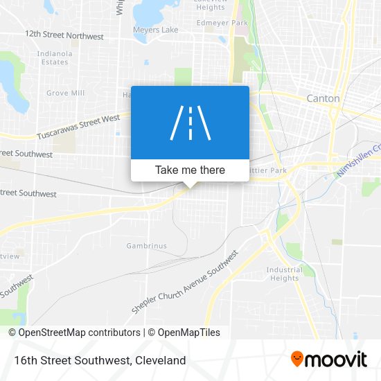 16th Street Southwest map