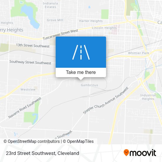 23rd Street Southwest map