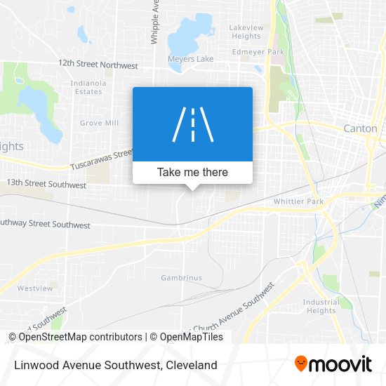 Linwood Avenue Southwest map