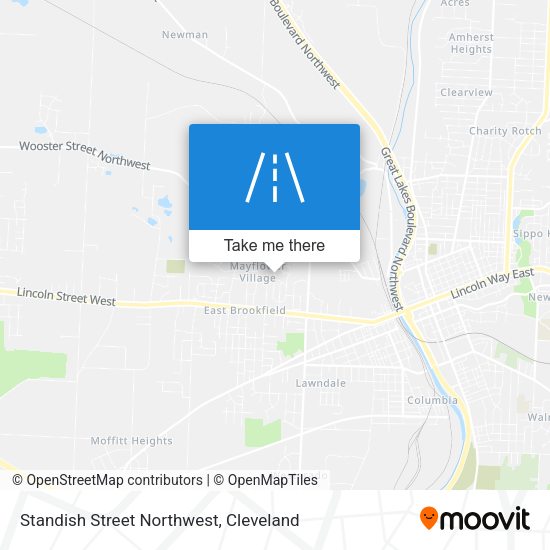 Standish Street Northwest map
