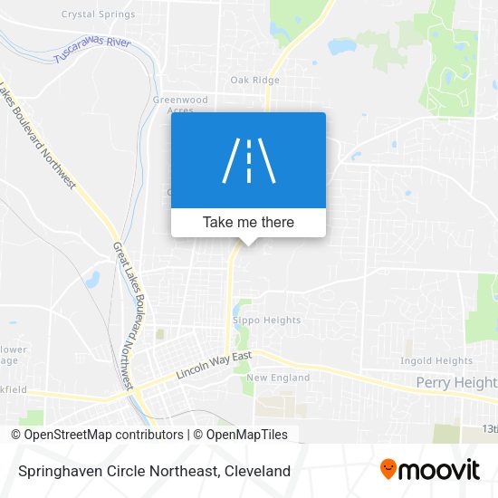 Springhaven Circle Northeast map