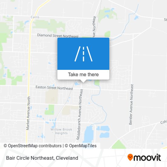 Bair Circle Northeast map