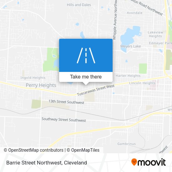 Barrie Street Northwest map