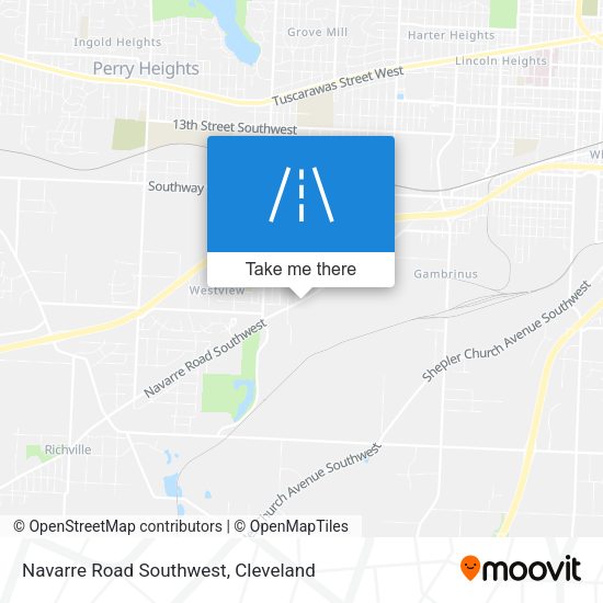 Navarre Road Southwest map