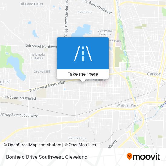 Bonfield Drive Southwest map