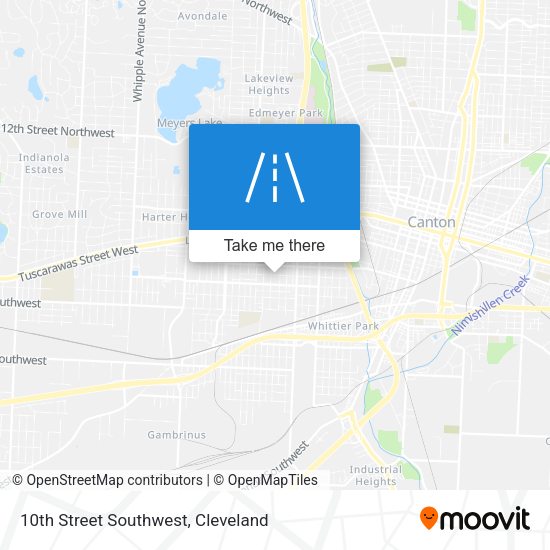 10th Street Southwest map