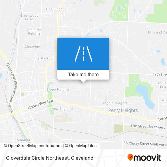 Cloverdale Circle Northeast map