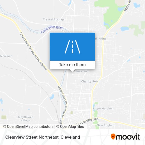 Mapa de Clearview Street Northeast